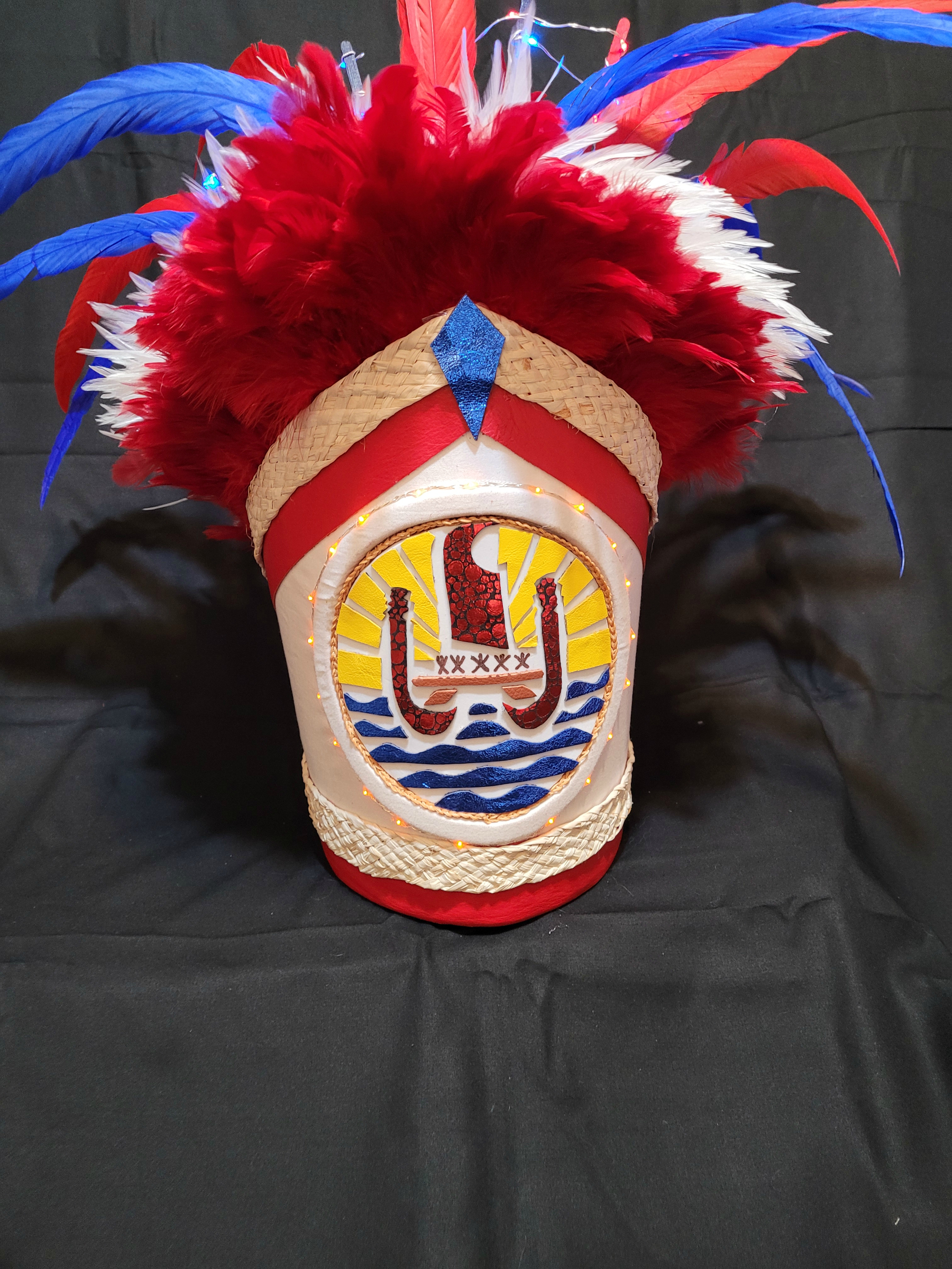 French Polynesia Headdress Daytime Front View 1