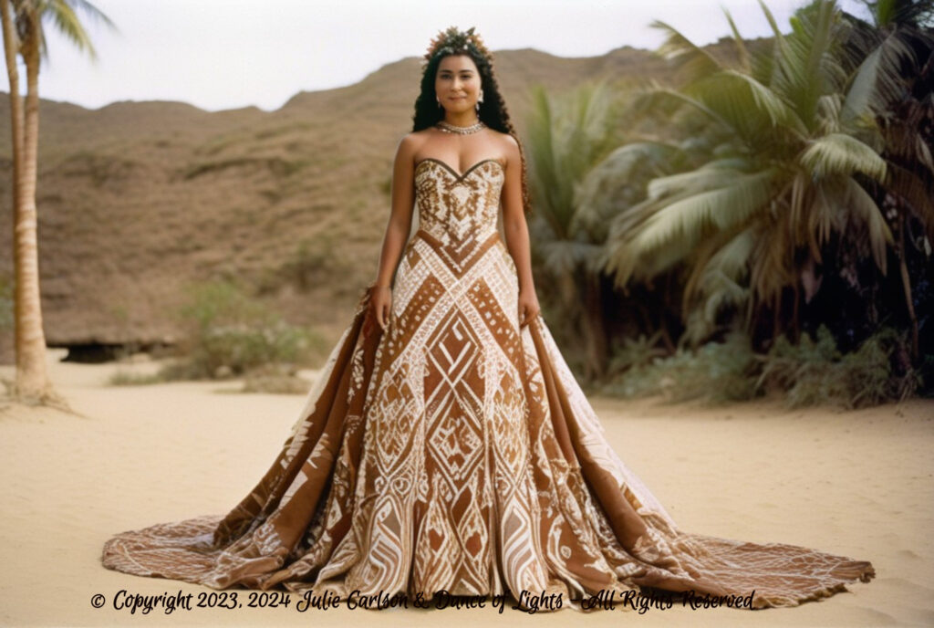 Royal Samoan Inspired Wedding Dress Designs SDD#14 - Ballgown Silhouette