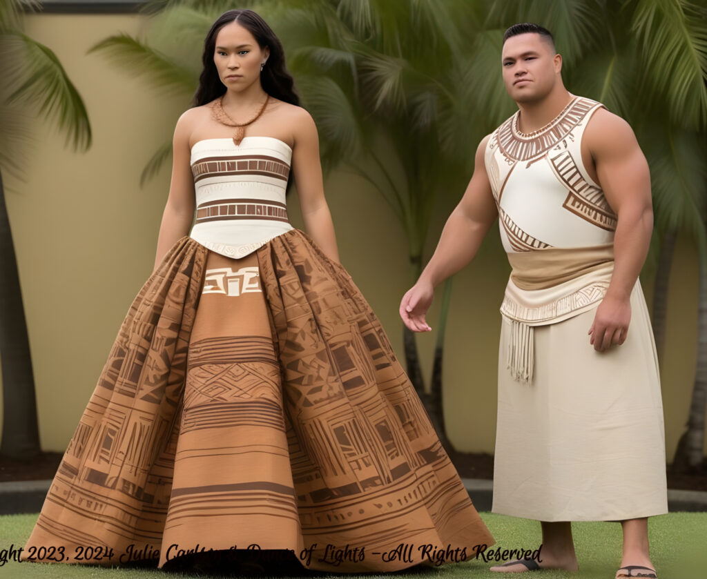 Royal Samoan Inspired Wedding Dress Design Collection - SDD#42