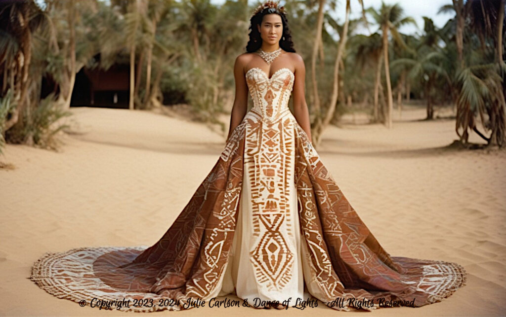 Royal Samoan Inspired Wedding Dress Design Collection - SDD#09